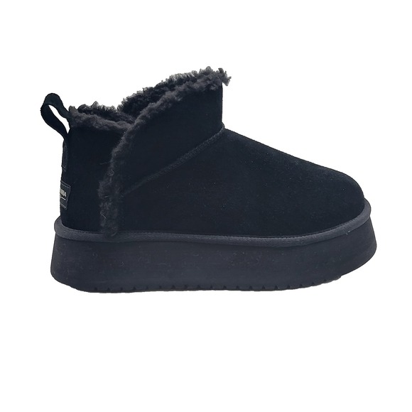 Koolaburra By UGG Koola Ultra Mini Platform Womens 7 Black Boots 1158590